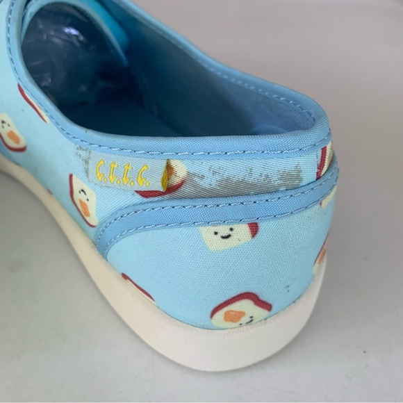 Cute To The Core Toast Print Lace Up Sneakers Women’s US 10 M - Picture 6 of 9